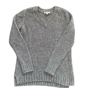 Orvis Chenille Sweater Women's Size Medium Gray Blue